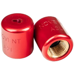 Novent Red A2L Locking Refrigerant Caps, 1/4" Thread, 2 pk